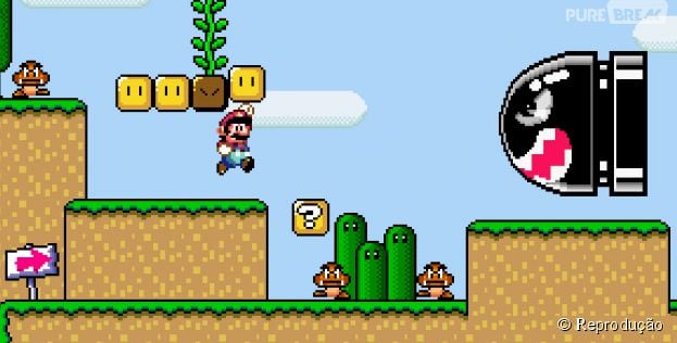 Quem nunca jogou esse "Super Mario"? At&eacute; as chatiss&iacute;mas fases aqu&aacute;ticas d&atilde;o saudade!