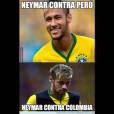 Em derrota de 1 x 0 contra a Col&ocirc;mbia, Neymar Jr. foi o grande destaque do jogo 