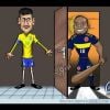 Na internet a galera tá dizendo que Neymar Jr. é saco de pancadas