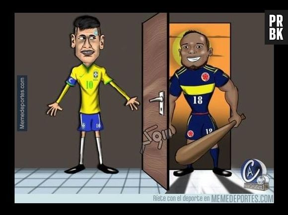 Na internet a galera tá dizendo que Neymar Jr. é saco de pancadas