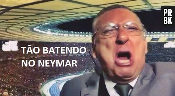 Até o Galvão Bueno ficou desesperado com a confusão arrumada por Neymar Jr.
