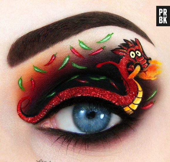 Não é um dragão de "Game of Thrones", mas tá valendo pela maquiagem criativa