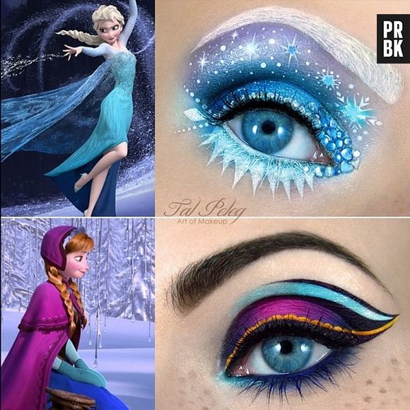 Também tem maquiagem inspirada no filme "Frozen". Demais né?