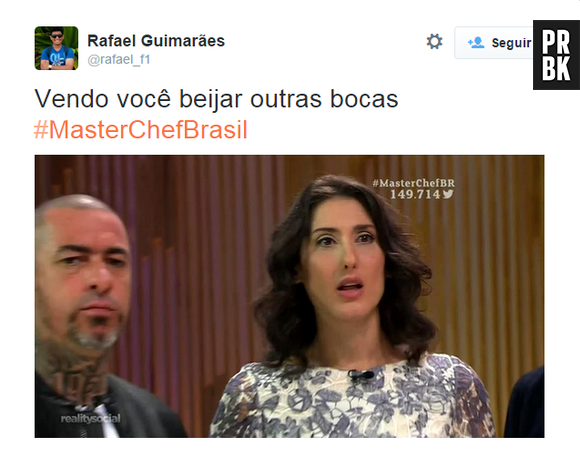 E essa reação da Paola Carosella, do "MasterChef Brasil"?