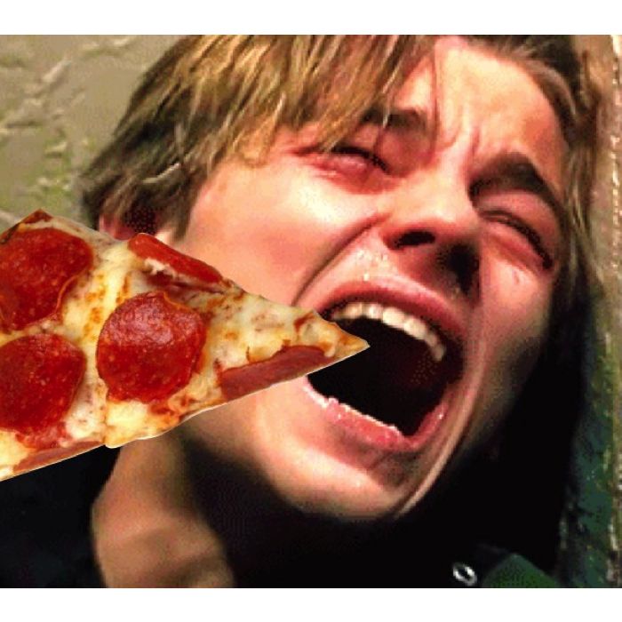 O Leonardo DiCaprio tá chorando pedindo uma simples pizza