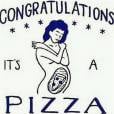 Parabéns, você está esperando uma pizza!