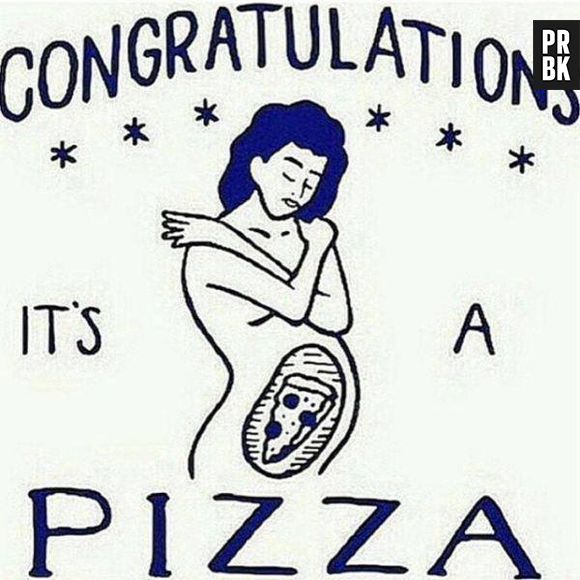 Parabéns, você está esperando uma pizza!