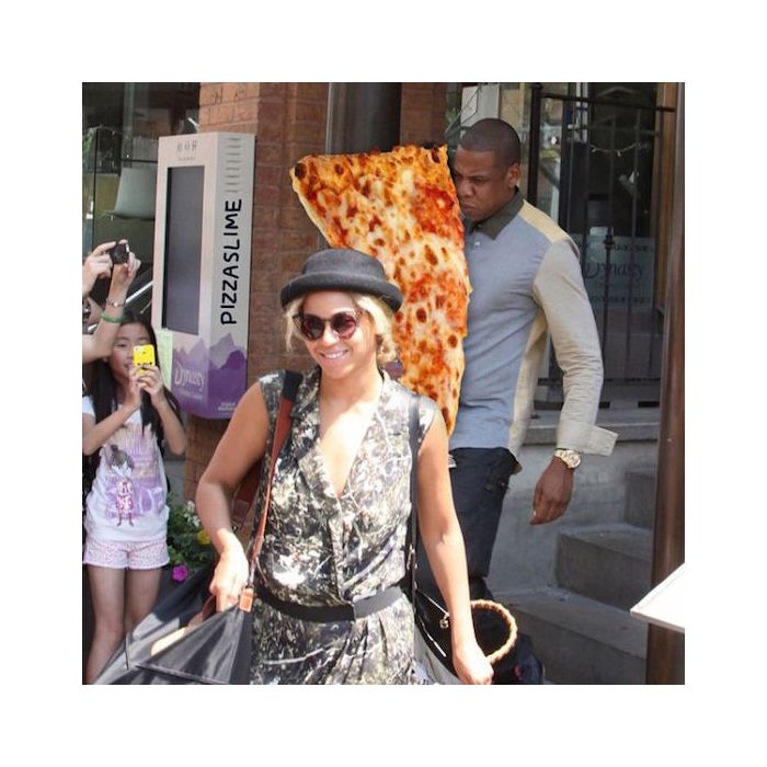 Jay Z cuida muito bem da pizza dele!