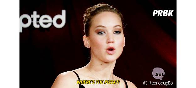A Jennifer Lawrence quer a pizza dela!