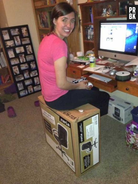 Comprar uma cadeira nova e sentar na sua caixa é o cúmulo da preguiça