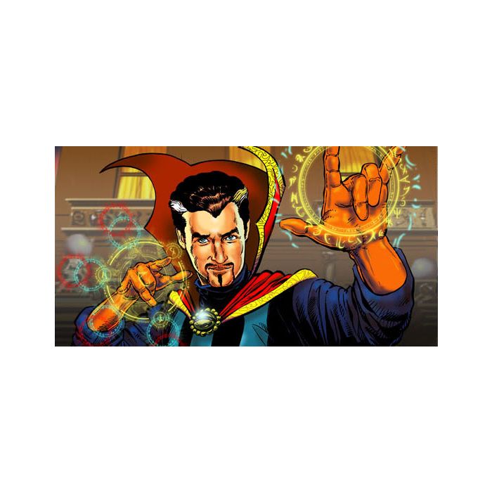  Doutor Estranho &amp;eacute; um dos magos mais poderosos do universo Marvel, e toda magia que aprendeu foi gra&amp;ccedil;as a sua cede de conhecimento 