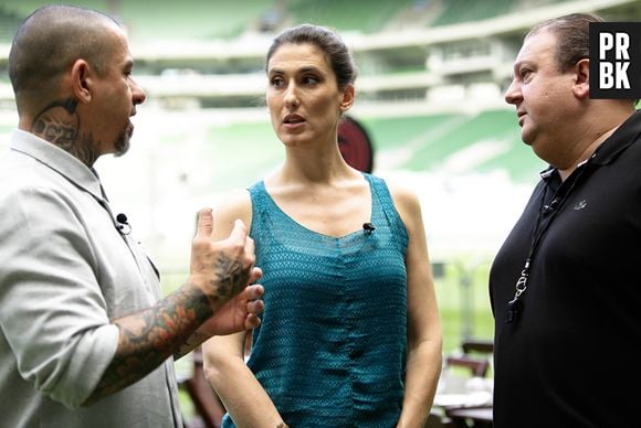 Erick Jacquin, Henrique Fogaça e Paola Carosella escolhem o melhor prato para os atletas no "MasterChef Brasil", da Band