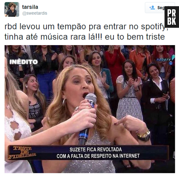 Após RBD sumir do Spotify, a galera repercute a notícia com memes