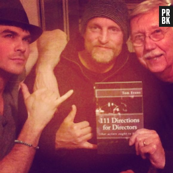 Ian Somerhalder também é fã de "Jogos Vorazes". Ele tirou foto ao lado de Woody Harrelson, o Haymitch da saga!