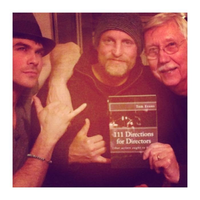 Ian Somerhalder também é fã de &quot;Jogos Vorazes&quot;. Ele tirou foto ao lado de Woody Harrelson, o Haymitch da saga!