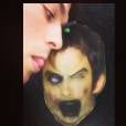 Ian Somerhalder brincou no Halloween com uma máscara feita com seu próprio rosto!
