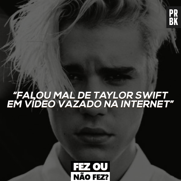 Justin Bieber falando mal de Taylor Swift?