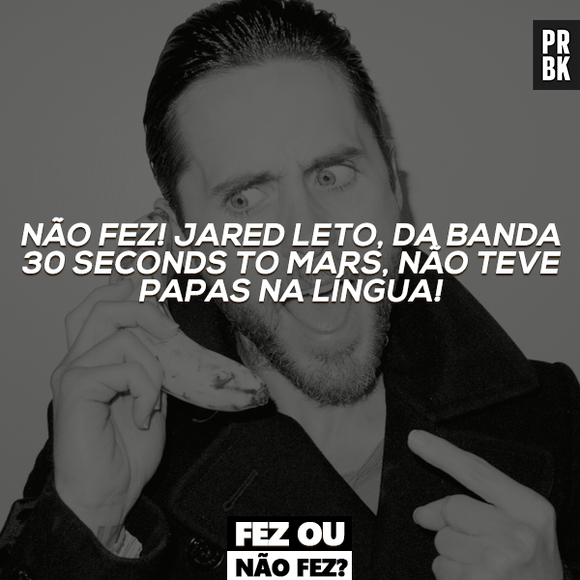 Não fez! Jared Leto, da banda 30 Seconds to Mars, fez os fãs da Taylor Swift ficarem pirados!