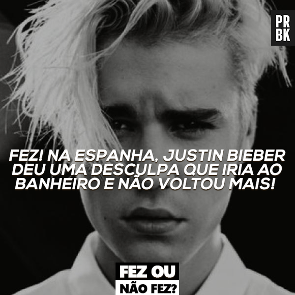 Fez! Justin Bieber, na primeira oportunidade, meteu o pé da entrevista! Vai entender o cara...