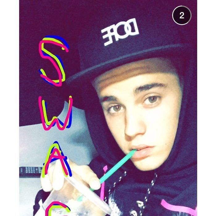 Justin Bieber sempre posta foto com a sua família e de suas viagens a trabalho no Snapchat