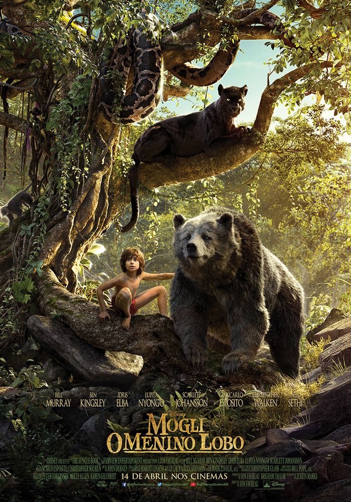 De Mogli O Menino Lobo Pantera Bagheera Urso Baloo E Cobra