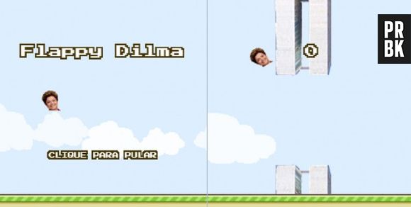 "Flappy Dilma" foi um dos jogos criados no "Flappy Generator"