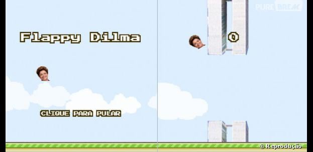 "Flappy Dilma" foi um dos jogos criados no "Flappy Generator"