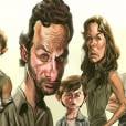 O elenco de "The Walking Dead" como se fossem caricaturas