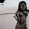 A defensora dos sobreviventes Michonne (Danai Gurira), com sua poderosa Katana