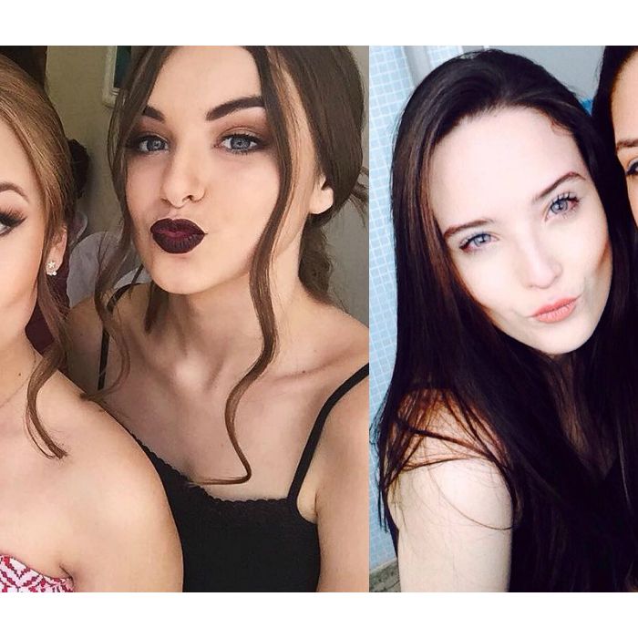 Larissa Manoela e Luiza Carrilho fazem selfie com as amigas e ficam idênticas!