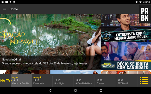 E o SBT também possui a sua plataforma online com todas as produções do canal