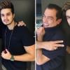 Luan Santana iluminou a cor do seu topete com o cabeleireiro Marco Antônio de Biaggi