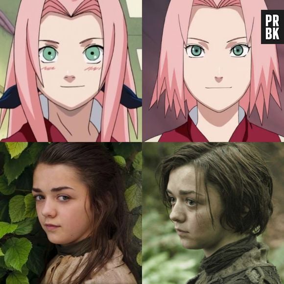 Arya Stark e Sakura cortaram o cabelo e lutam corajosamente para sobreviver