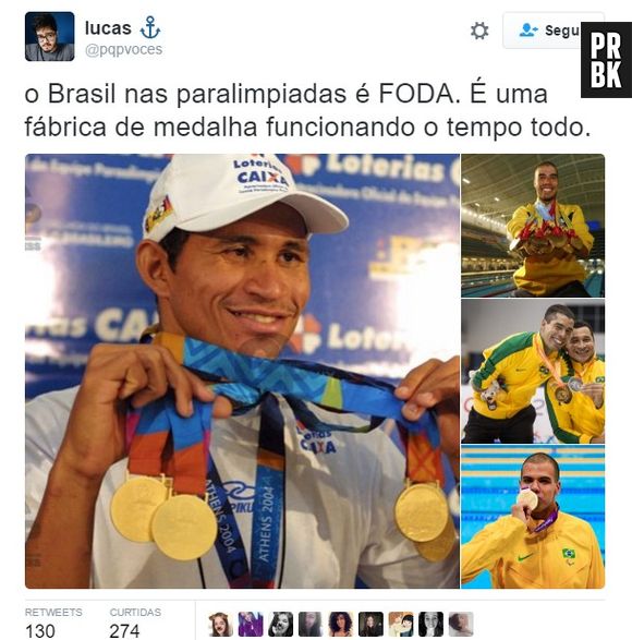 Se depender dos atletas das Paralímpiadas Rio 2016, vem muita medalha pela frente!