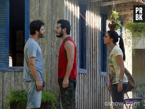 William (Thiago Rodrigues) está em pé de guerra com Matias (Begê Muniz) pelo amor de Celina (Mariana Rios) em "Além do Horizonte"