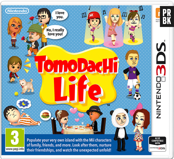 Capa do game "Tomodachi Life", da Nintendo, que não permite que personagens tenham relacionamento gay