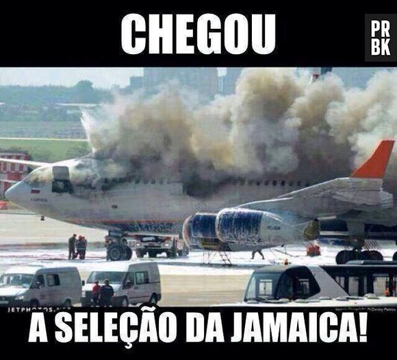 Seleção da Jamaica chegou pra Copa!