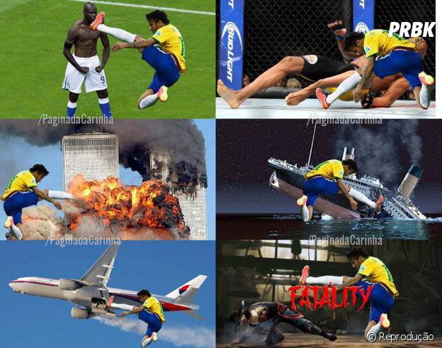 Neymar ataca de voadora!