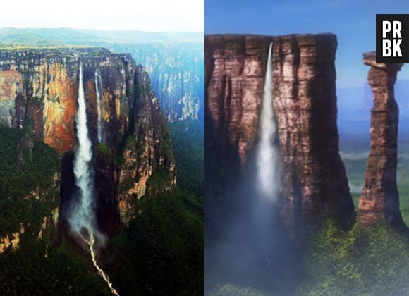 A Cachoeira Paradise é uma clara referência a Cachoeira dos Anjos, na Venezuela