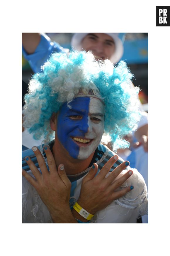 Torcedor empolgado durante jogo da Argentina!