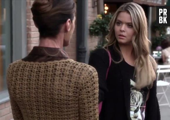 A Sra. Grunwald (Meg Foster) tenta impedir Alison (Sasha Pieterse) de fazer besteira em "Pretty Little Liars"