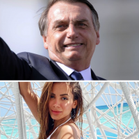 Bolsonaro manda recado para Anitta durante entrevista e cantora rebate