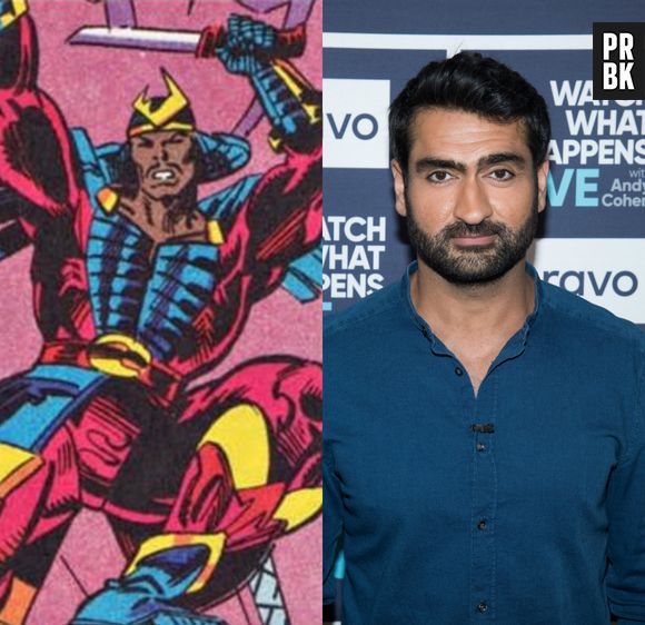 Kumail Nanjiani será o guerreiro Kingo Sunen em "Eternos". Treinado como um samurai no século XVI, Kingo se tornou um ator muito famoso, conhecido por seus filmes de ação 