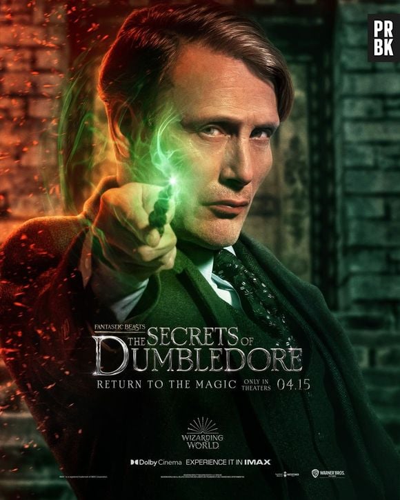 "Animais Fantásticos: Os Segredos de Dumbledore": Mads Mikkelsen aparece em pôster individual caracterizado como Grindelwald, no lugar de Johnny Depp