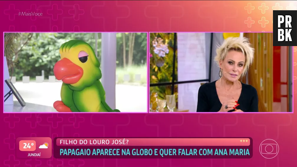 Boneco do Papagaio Louro José apareceu na portaria da Globo dizendo ser neto de Ana Maria Braga