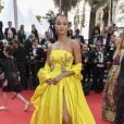 Cannes:  Lais Ribeiro apostou em vestido e sapato amarelo  