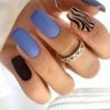 Nail art: o preto pode ser usado em apenas alguns detalhes na unha