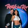 Rock in Rio: Pocah e o noivo, Ronan, curtem festival juntos