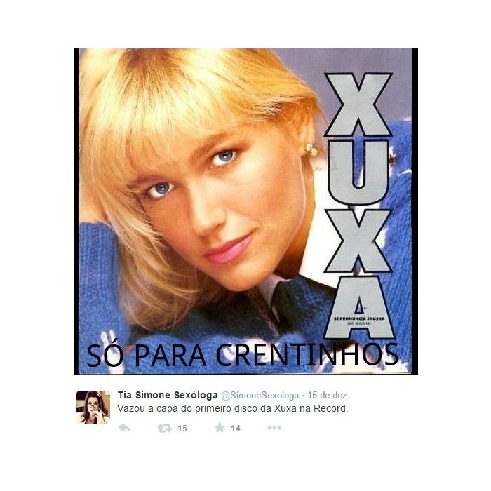  Pessoal da internet cria &quot;capa do novo cd&quot; da Xuxa depois da mudan&amp;ccedil;a para a Record 