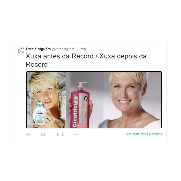  Montagens de antes e depois dos comerciais da Xuxa, que foi para a Record 